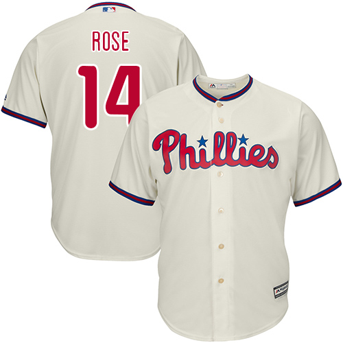 Phillies #14 Pete Rose Cream Cool Base Stitched Youth MLB Jersey